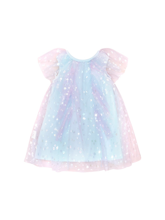 Huxbaby Daisy Seashell Tulle Flutter Dress Sea Rainbow