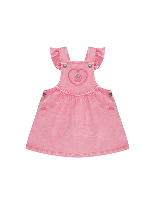 Huxbaby Berry Vintage Pinafore Dress Bubblegum