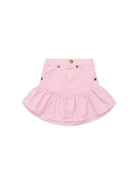 Huxbaby Candy Stripe Frill Skirt Bubblegum Stripe