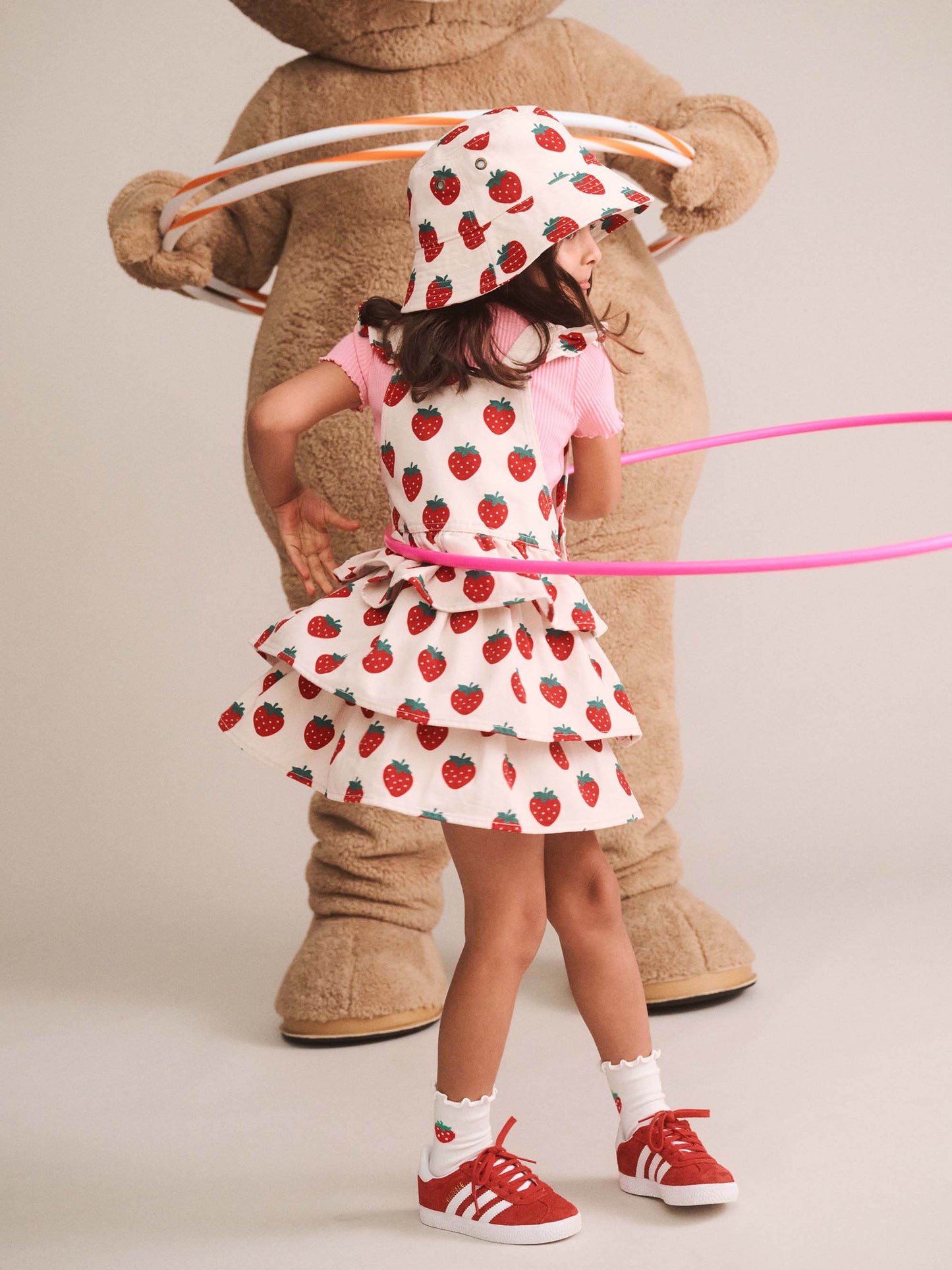 Huxbaby Strawberry Tiered Pinafore
