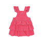 Huxbaby Classic Tiered Cord Pinafore Cherry