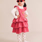 Huxbaby Classic Tiered Cord Pinafore Cherry