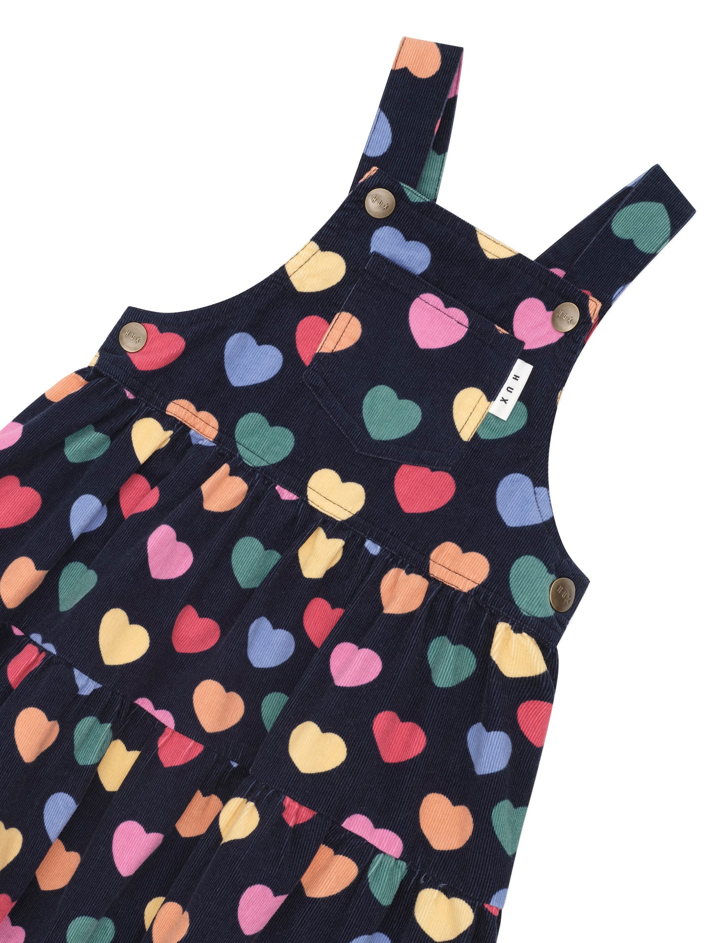 Huxbaby Multi Hearts Cord Pinafore