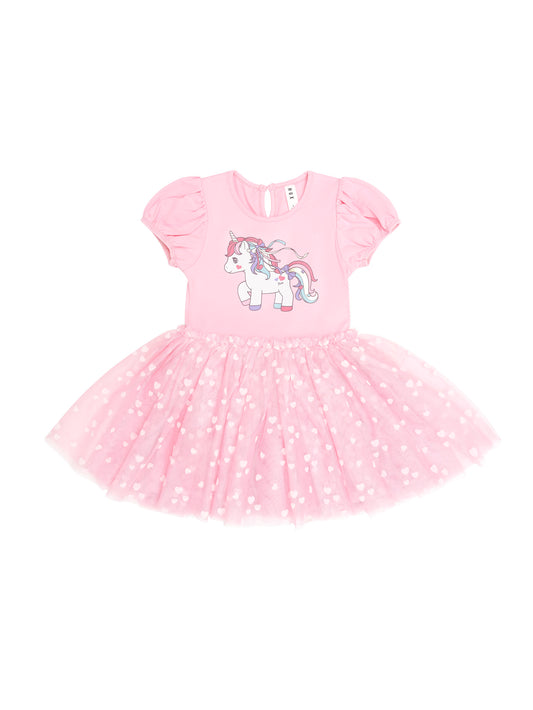 Huxbaby Magical Unicorn Puff Short Sleeve Dress