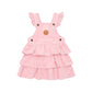 Huxbaby Blush Cord Tiered Overall Dress