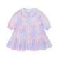 Huxbaby Rainbow Check Long Sleeve Frill Dress