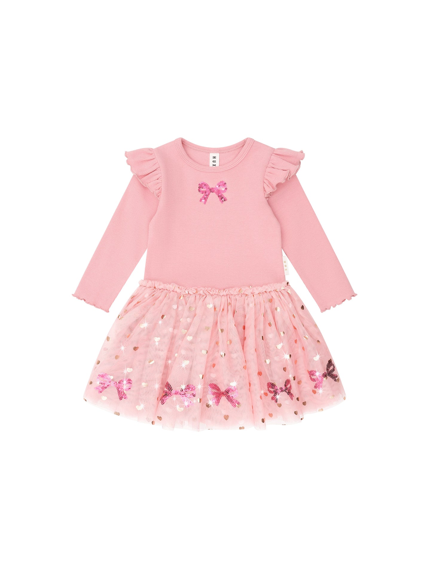 Huxbaby Sequin Bow Tulle Dress