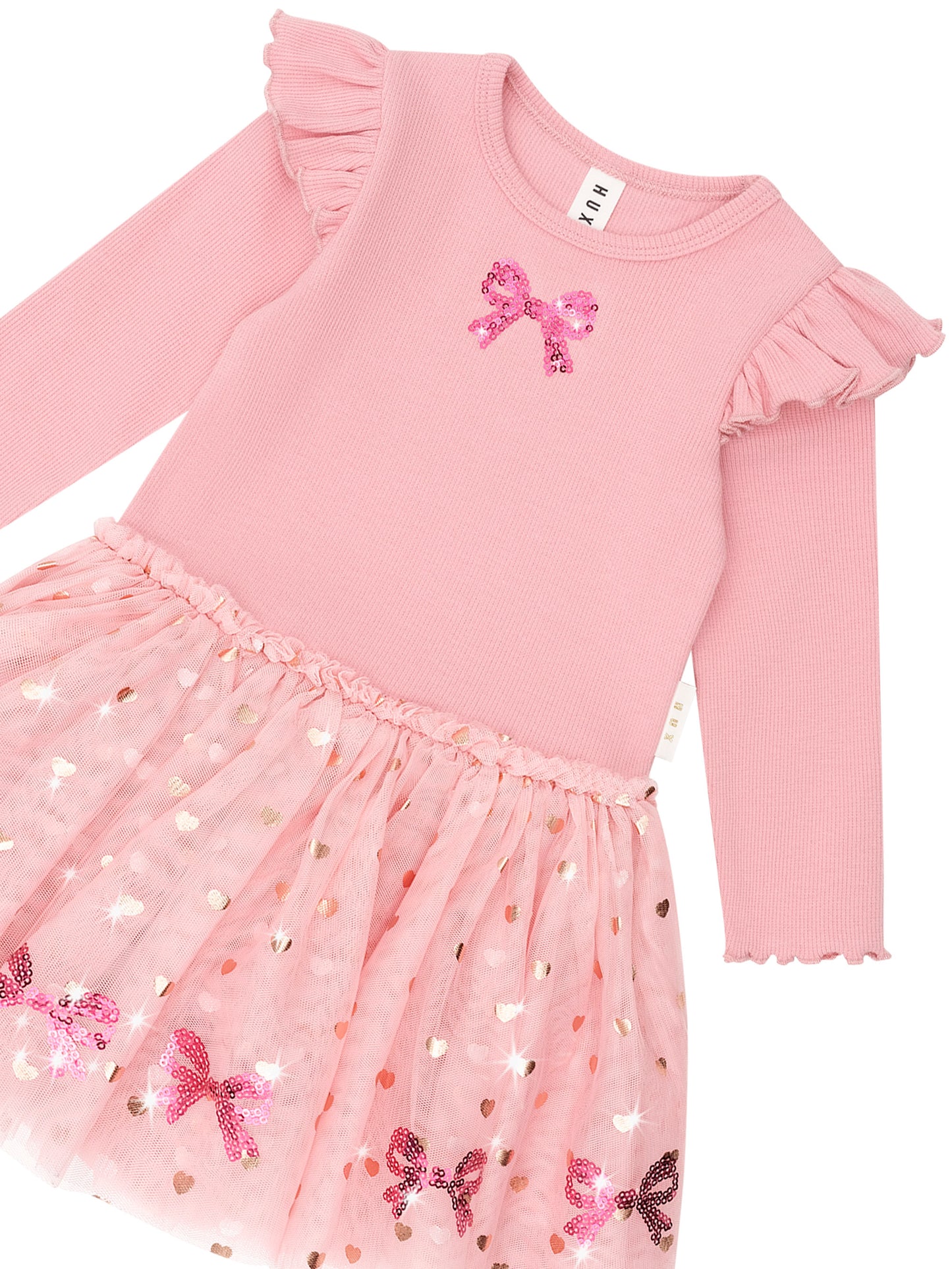 Huxbaby Sequin Bow Tulle Dress