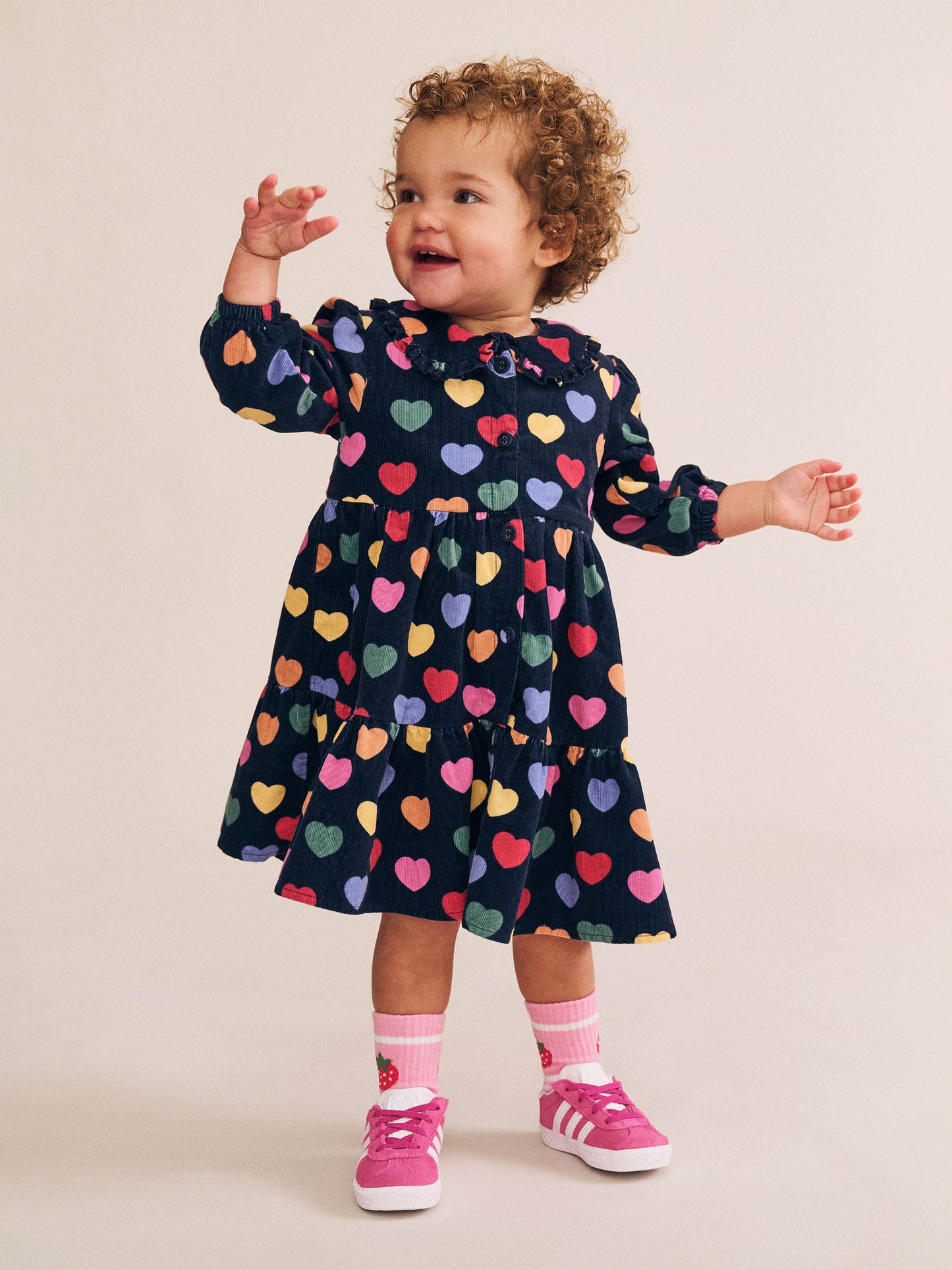Huxbaby Multi Hearts Cord Dress
