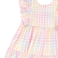 Huxbaby Rainbow Check Frill Dress Rainbow Check