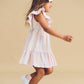 Huxbaby Rainbow Check Frill Dress Rainbow Check