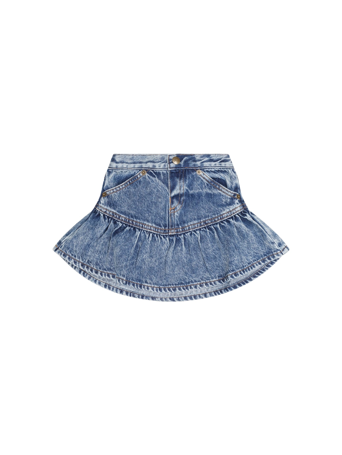 Huxbaby Dreamy Denim Tiered Skirt