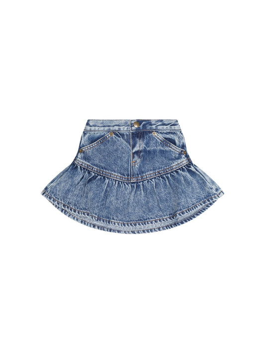 Huxbaby Dreamy Denim Tiered Skirt