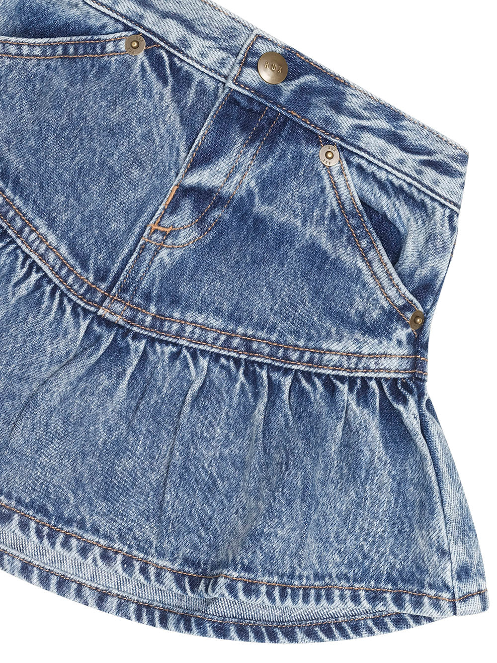 Huxbaby Dreamy Denim Tiered Skirt
