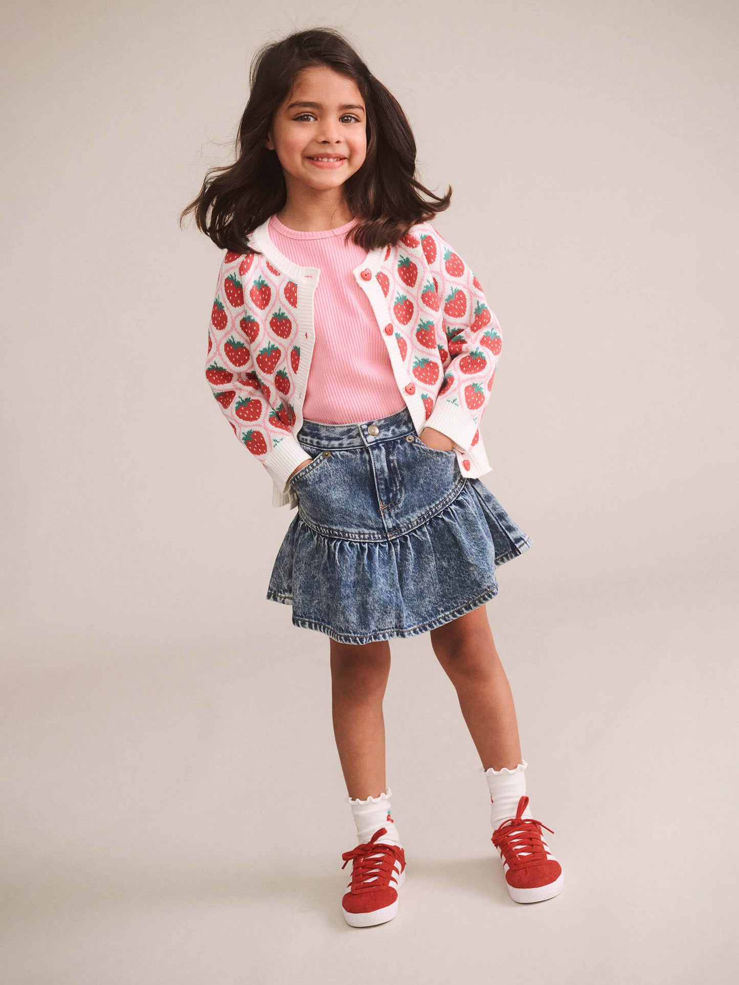 Huxbaby Dreamy Denim Tiered Skirt