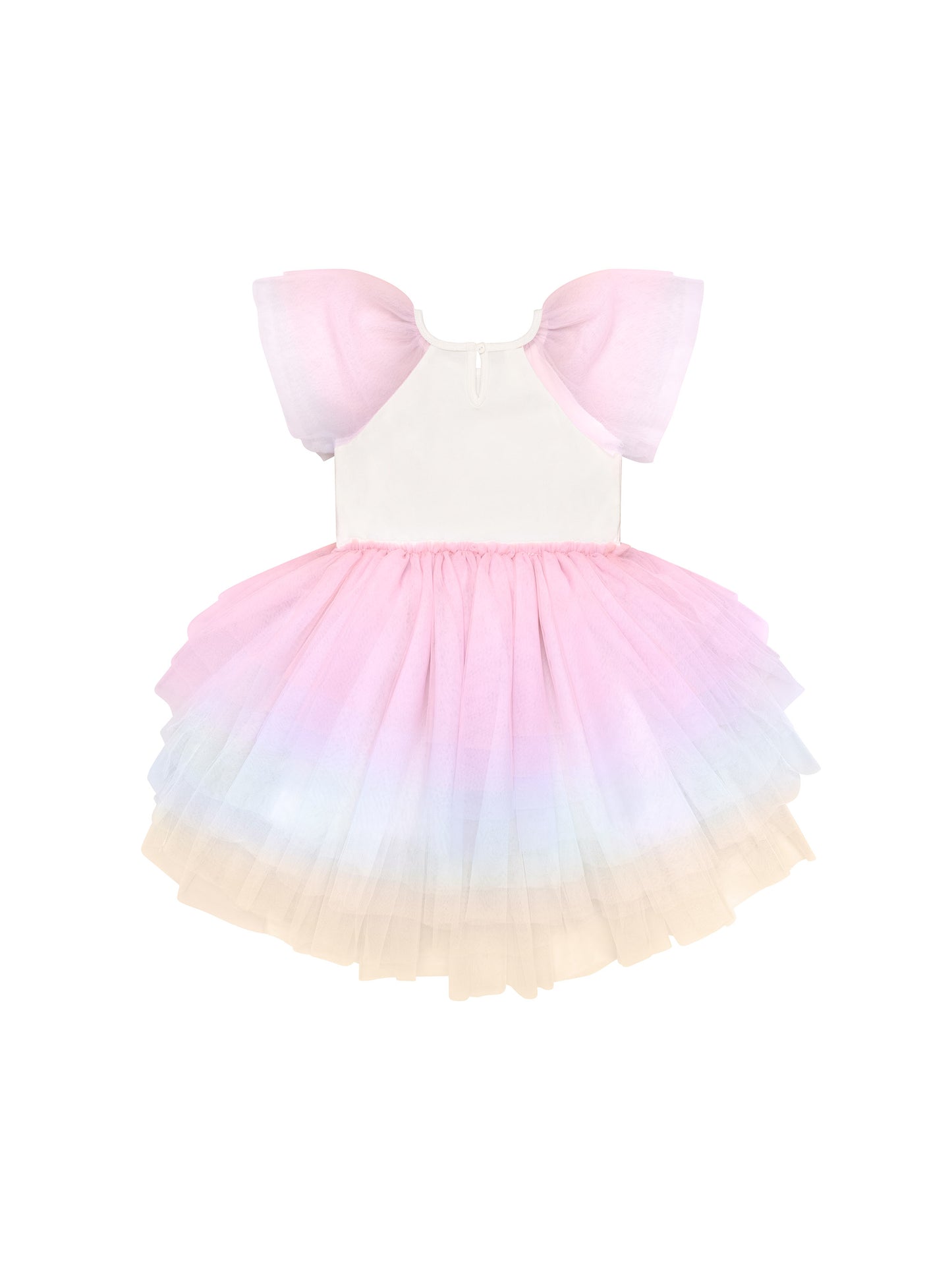 Huxbaby Unicorn Tiered Rainbow Party Dress Rainbow Almond Milk