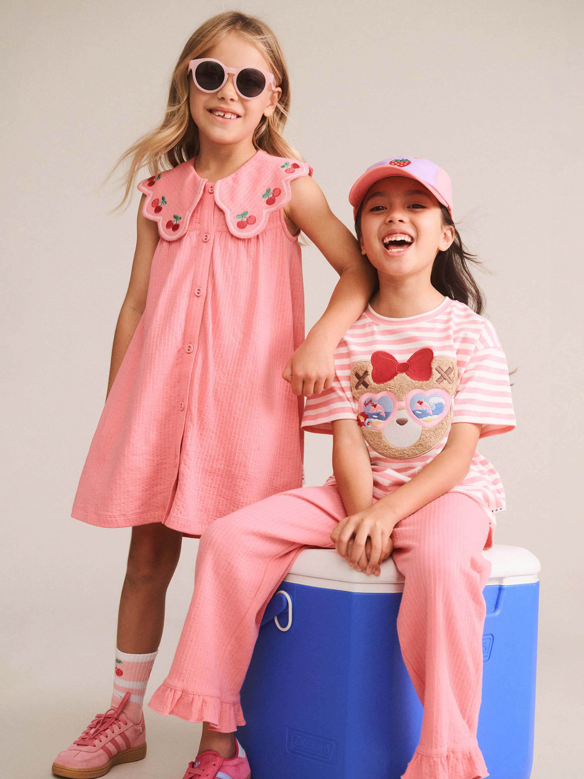 Huxbaby Cherry Embroidery Collar Dress
