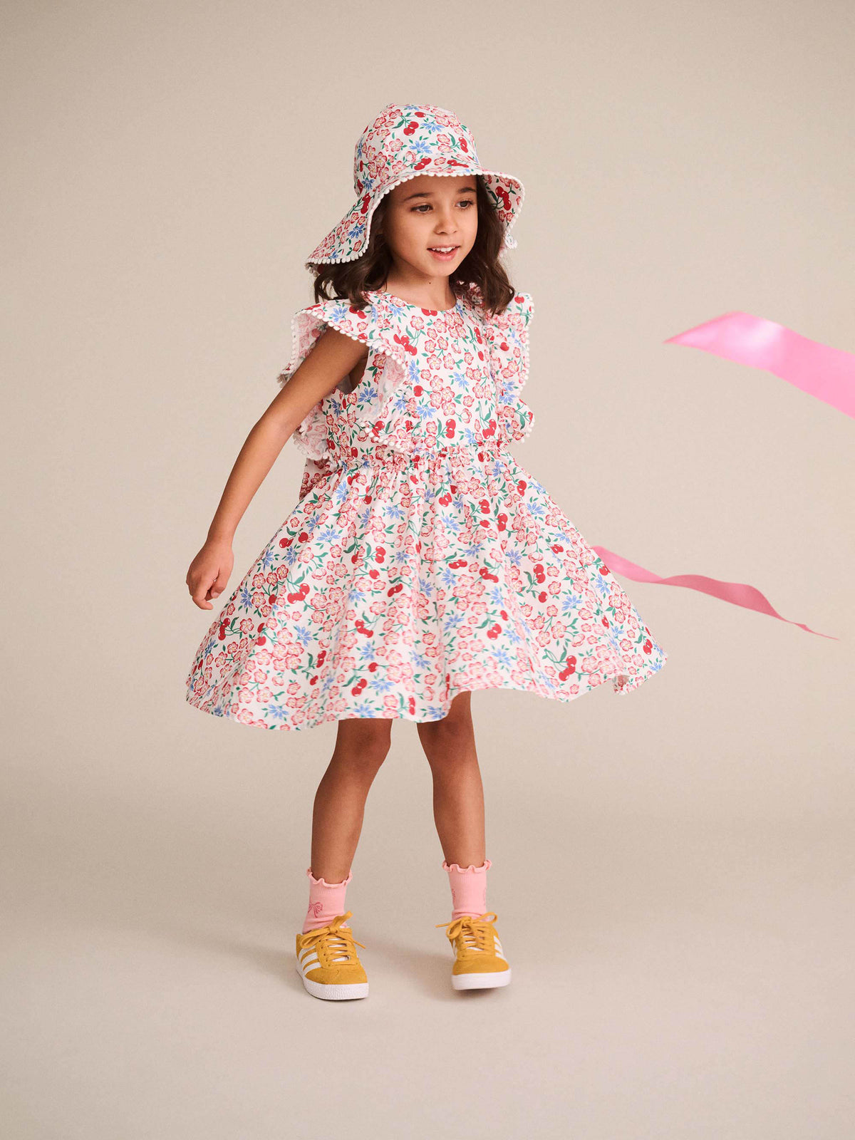 Huxbaby Tropical Floral Bow Back Dress