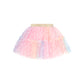 Huxbaby Rainbow Flocked Hearts Tiered Skirt