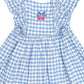 Huxbaby Dusty Blue Gingham Bow Dress