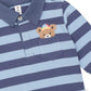 Huxbaby Peeping Hux Blue Stripe Long Sleeve Polo