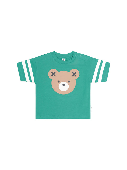Huxbaby Huxbear Sporty Stripe Slouchy Tee Vintage Green