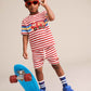 Huxbaby Fireman Hux Stripe Tee Racer Red