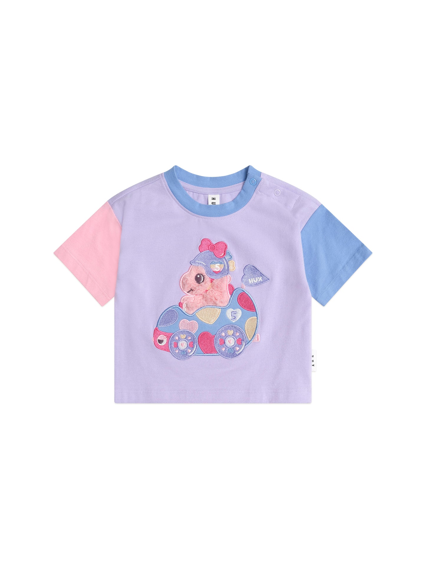 Huxbaby Racer Dino Boxy Tee Pastel