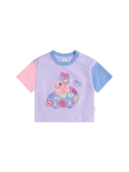 Huxbaby Racer Dino Boxy Tee Pastel
