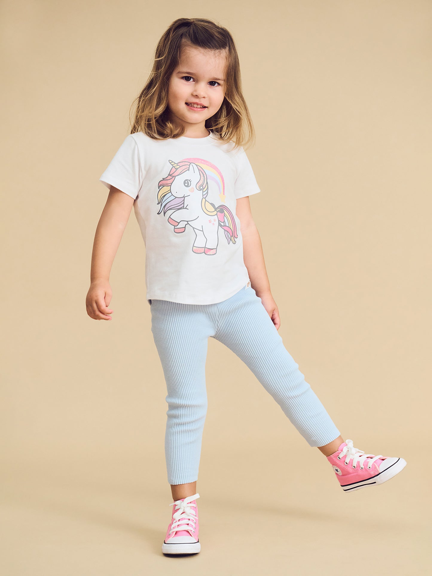 Huxbaby Rainbow Unicorn T-Shirt White