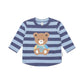 Huxbaby Furry Hux Blue Stripe Bear Long Sleeve Top