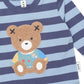 Huxbaby Furry Hux Blue Stripe Bear Long Sleeve Top