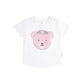 Huxbaby Daisy Furry Bear T-Shirt White