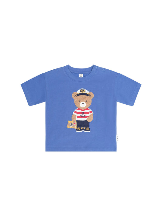 Huxbaby Nautical Hux Drop Shoulder Slouchy Tee Cobalt