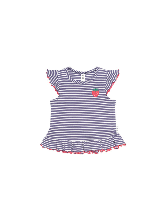 Huxbaby Ink Stripe Peplum Tee
