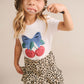 Huxbaby Cherry Bow Tee White
