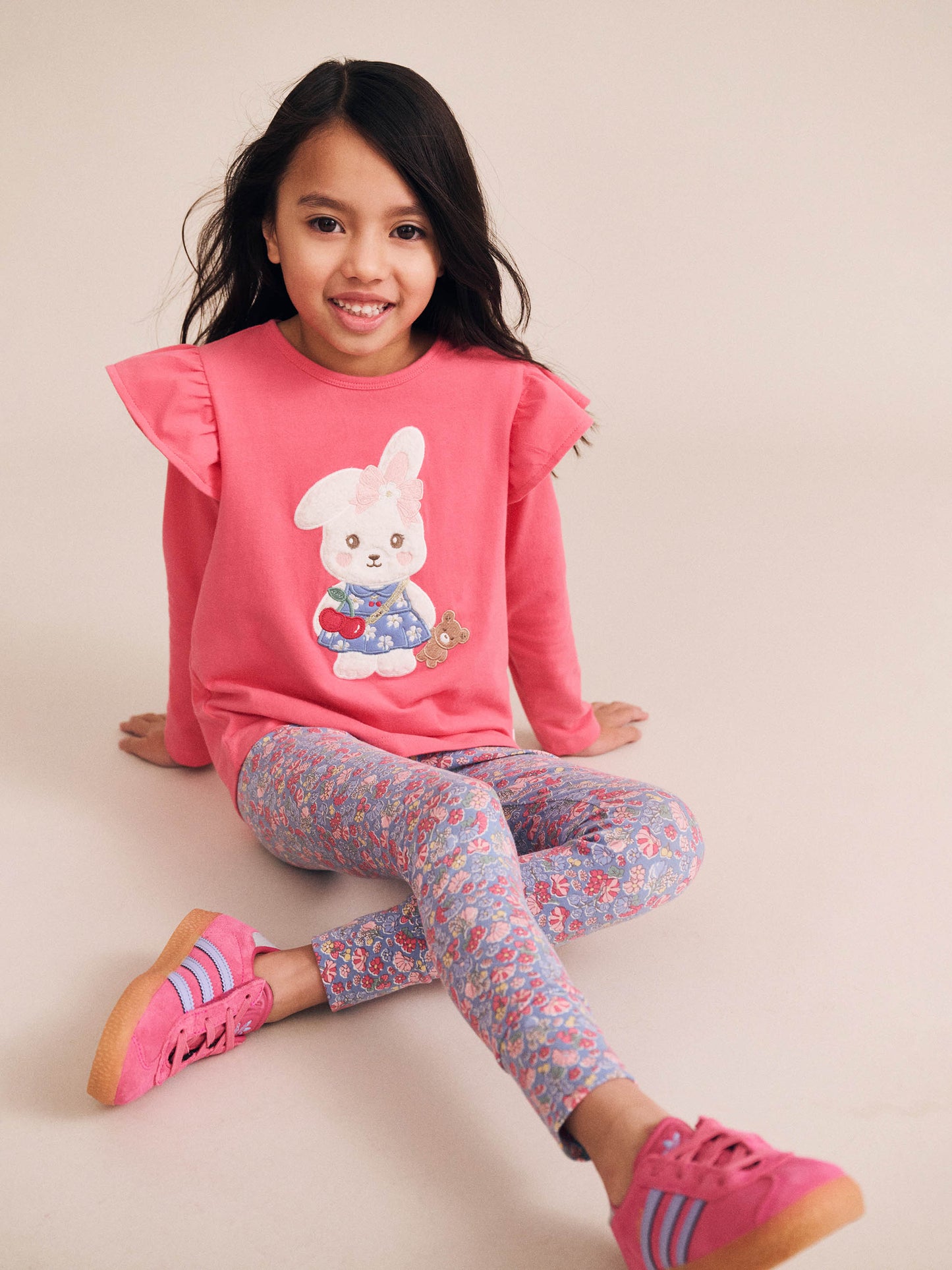 Huxbaby Flower Field Bunny Frill Top