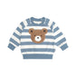 Huxbaby Furry Hux Stripe Sweatshirt Cornflower/Ecru