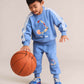 Huxbaby Baller Dino Sporty Stripe Sweatshirt Vintage Blue