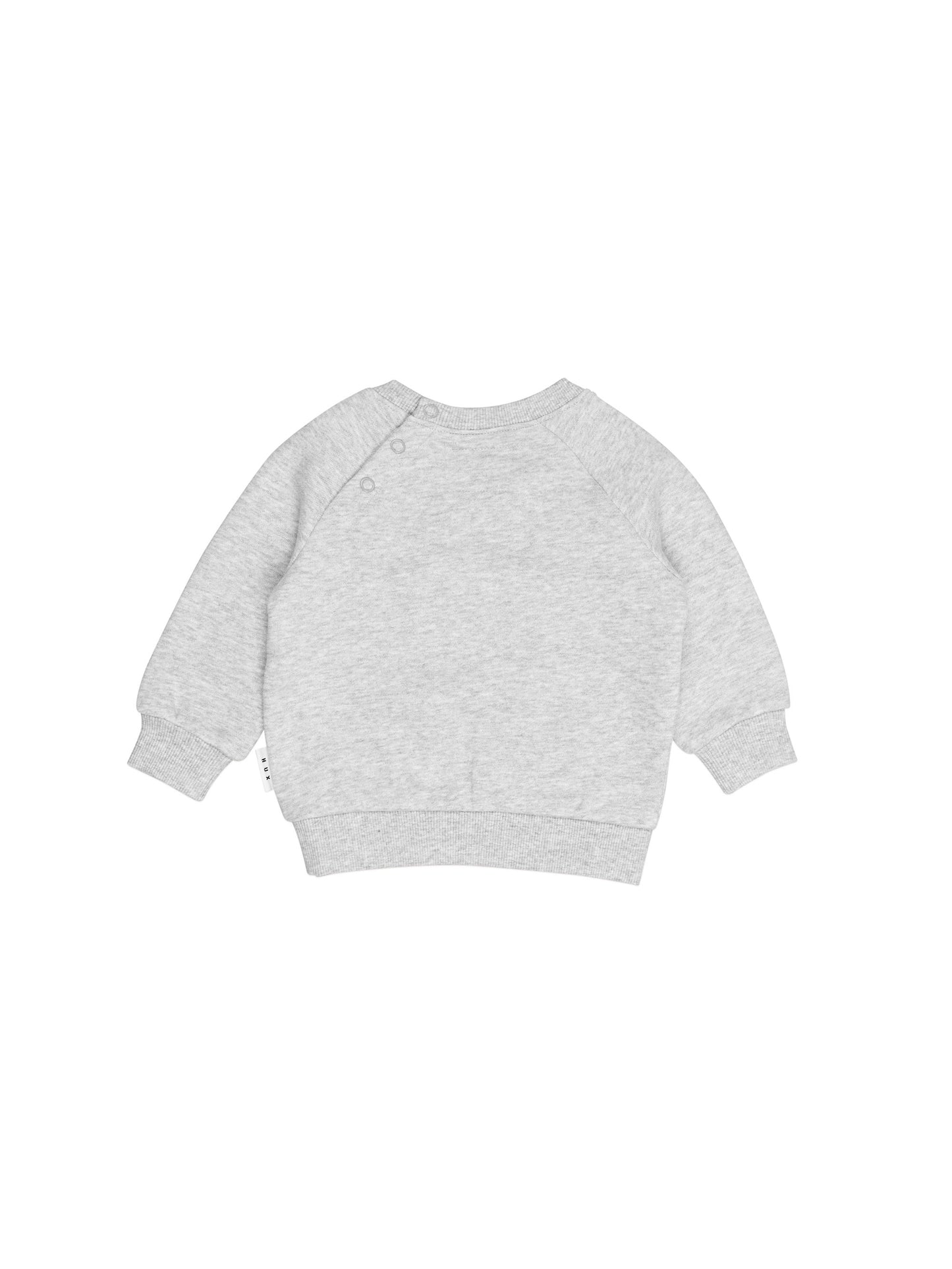 Huxbaby Furry Dino Sweatshirt Grey Marle