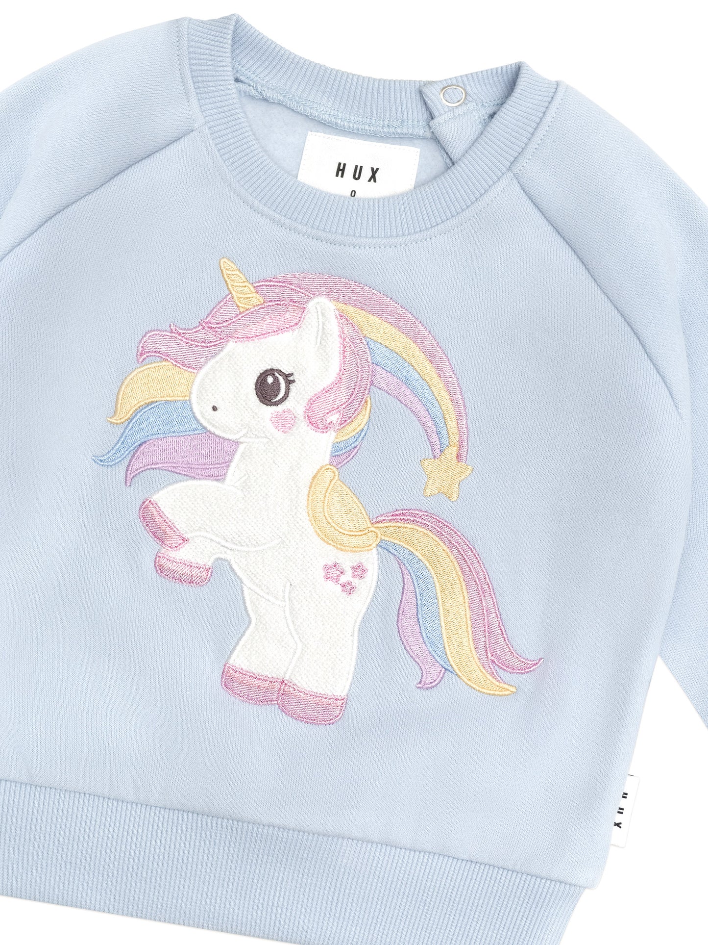 Huxbaby Rainbow Unicorn Sweatshirt Ice Water