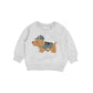 Huxbaby Dino Dog Sweatshirt Grey Marle