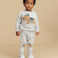 Huxbaby Dino Dog Sweatshirt Grey Marle