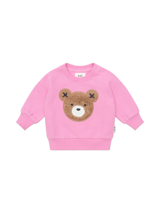 Huxbaby Fuschia Furry Huxbear Sweatshirt