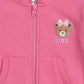 Huxbaby Zip Up Frill Hoodie Berry