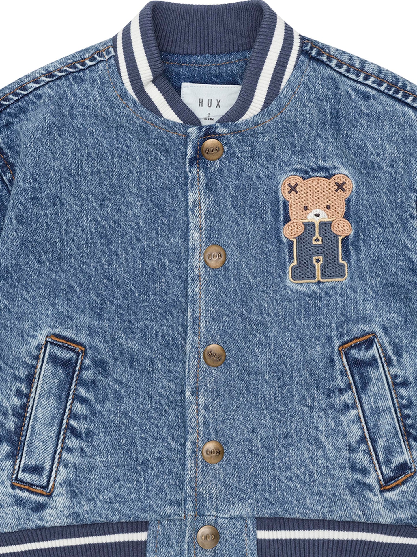 Huxbaby Dreamy Denim Bomber Jacket