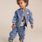 Huxbaby Dreamy Denim Bomber Jacket