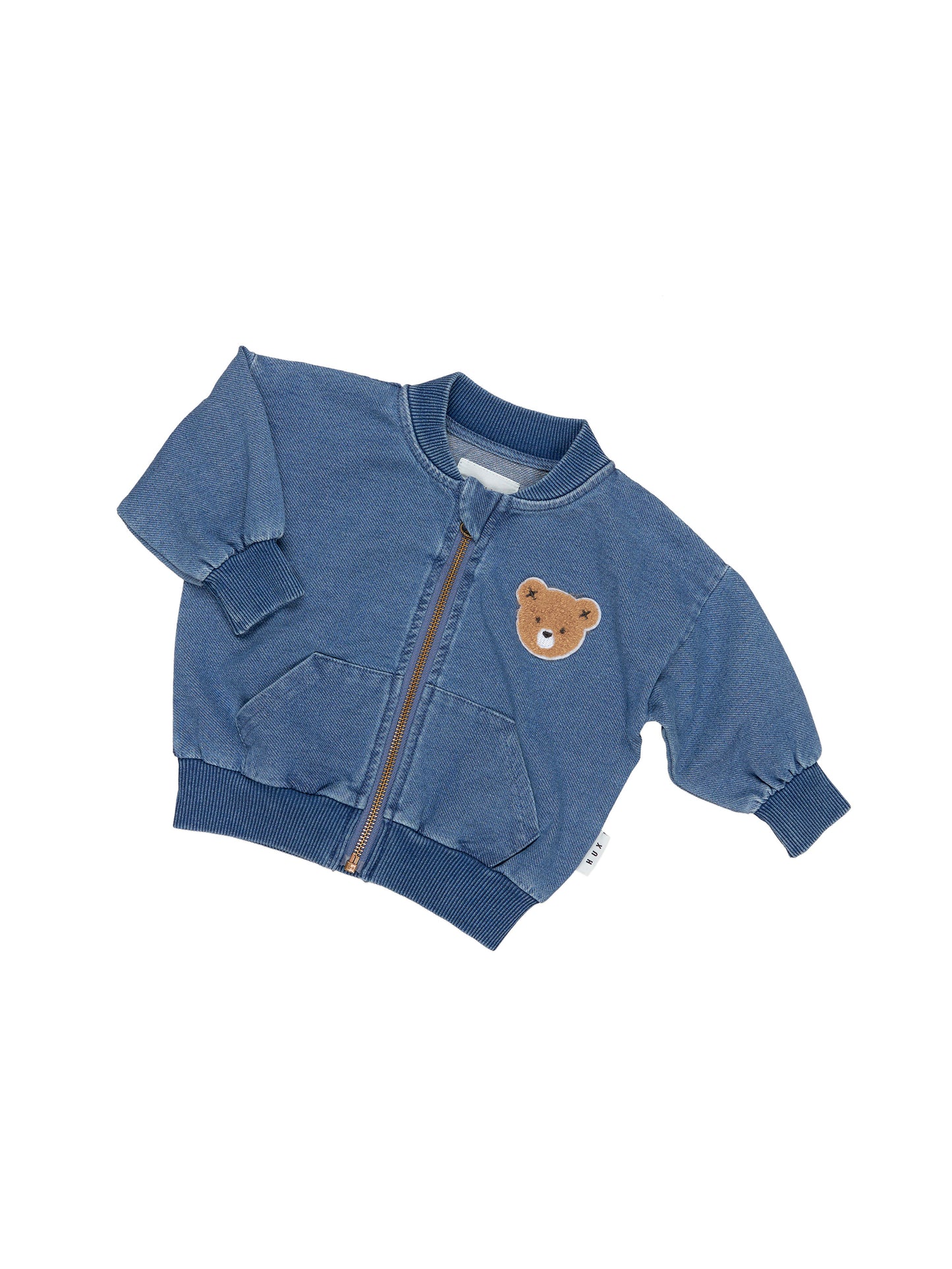 Huxbaby HuxBear Knit Denim Bomber Jacket