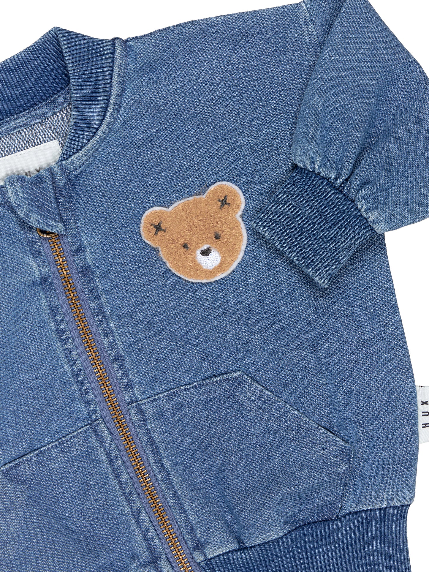 Huxbaby HuxBear Knit Denim Bomber Jacket