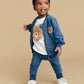 Huxbaby HuxBear Knit Denim Bomber Jacket